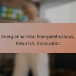 Energianhallinta: Energiatehokkuus, Resurssit, Innovaatiot