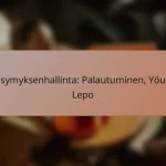 Väsymyksenhallinta: Palautuminen, Yöuni, Lepo
